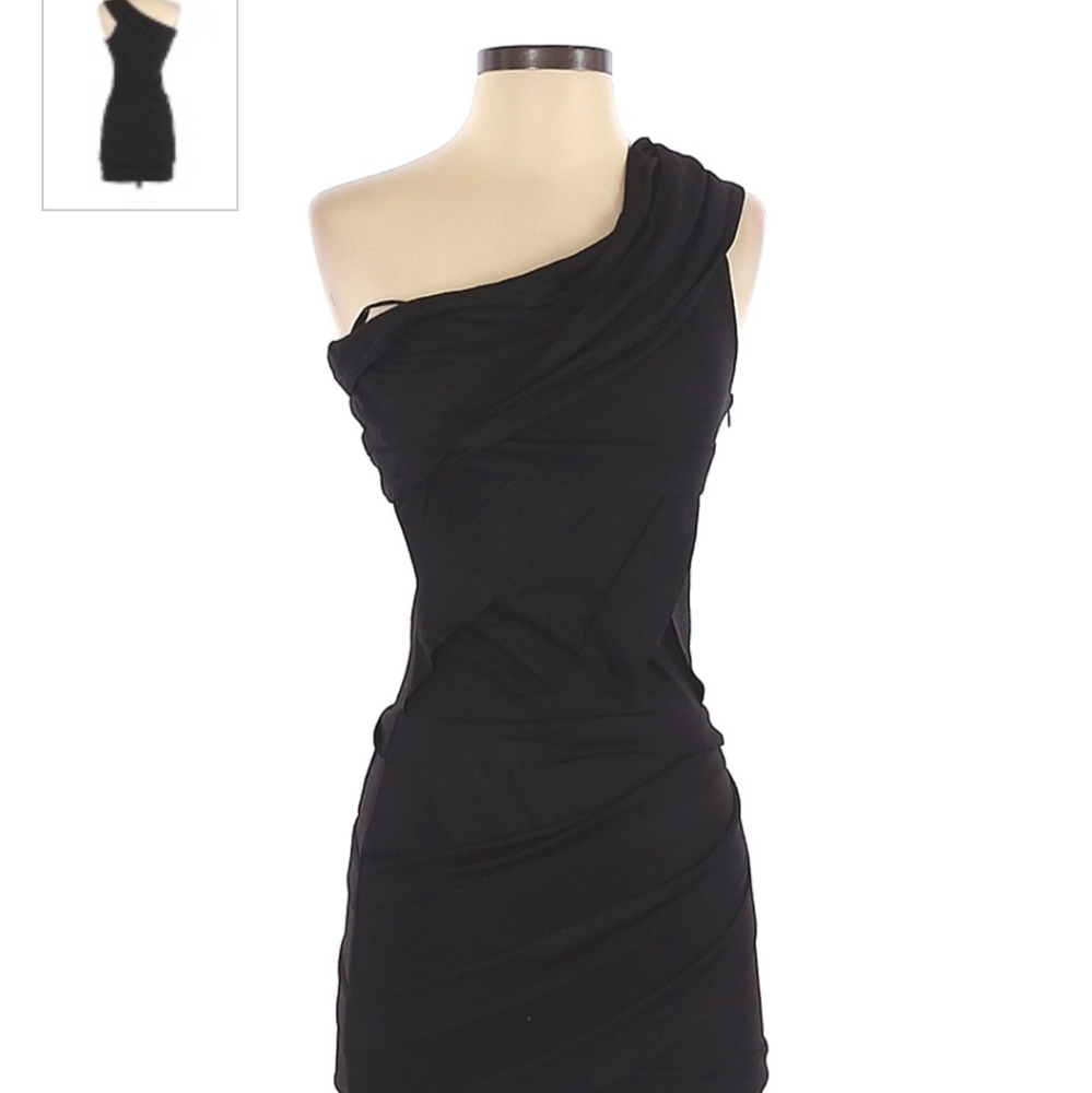 BRAND NEW Heather Grey One Shoulder Dress